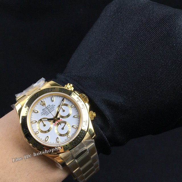 劳力士手表 Rolex超薄迪通拿新品 灰白金迪 玫瑰金迪 黄金迪 熊猫迪经典男士腕表 gjs2016